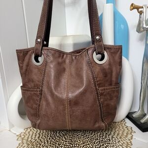 Brown Leather Tote Bag